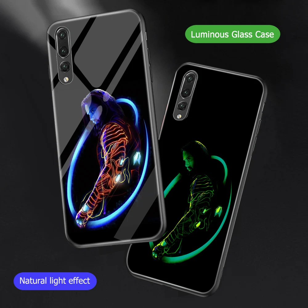 ciciber for Huawei P30 P20 Lite Pro Mate 20 Nova 3e 4e Tempered Glass Cases Back Cover Honor 10 Marvel Iron Man |
