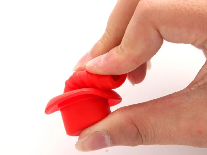 100 шт./лот Силиконовая пробка в форме шляпы для бутылок вина пробки консервации