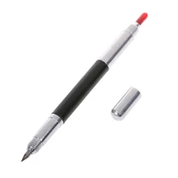 double end sharp tungsten steel tip scriber clip pen ceramics glass shell metal construction marking tools 137mm