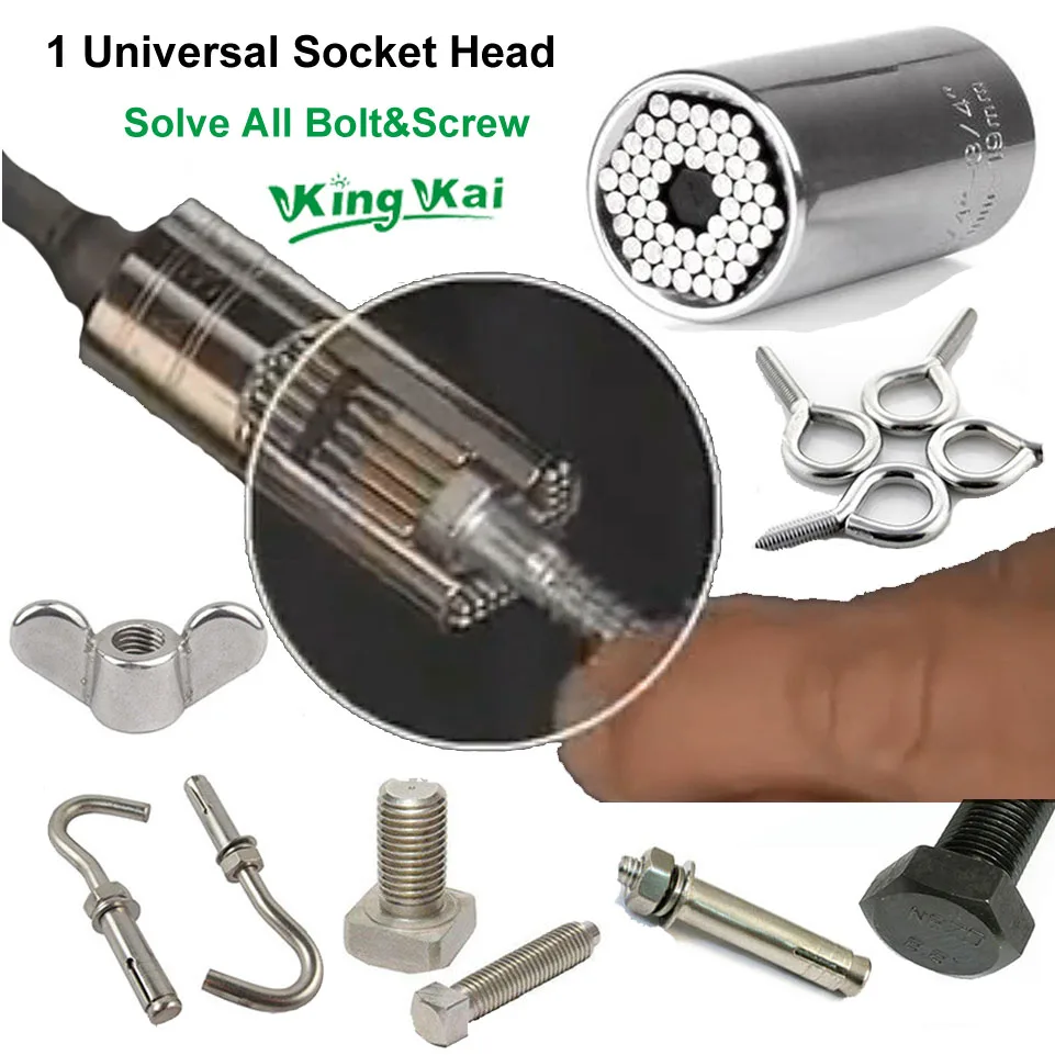 Универсальный набор головок с гаечным ключом 7-19 9-27 11-32mmPower Drill трещотка втулка