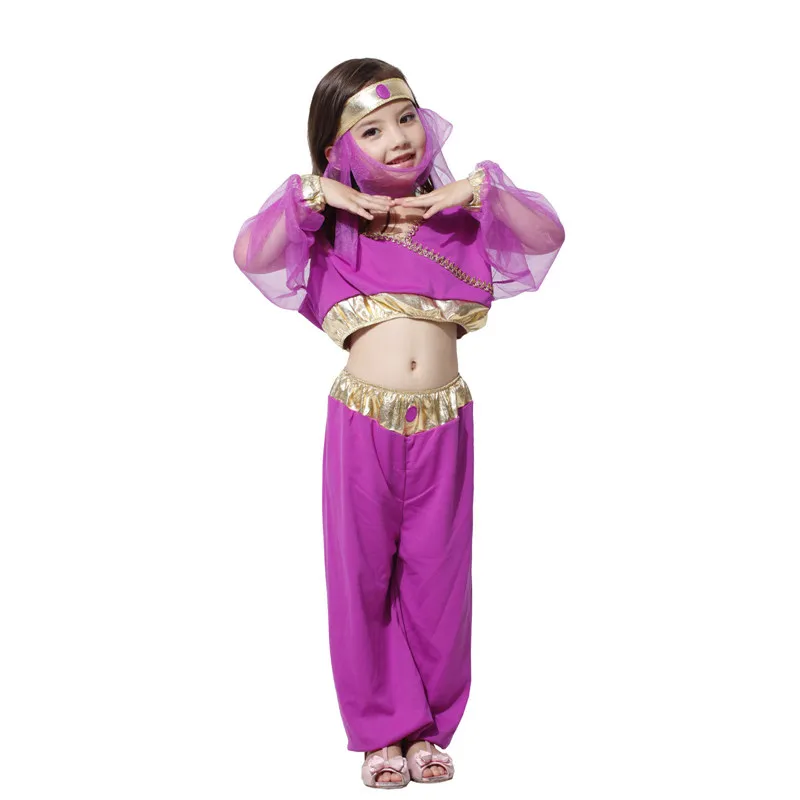 Little Adventures Aladdin Arabian Princess Dress kids Costume girls belly dance fancy purple dress for Halloween and Purim | Тематическая