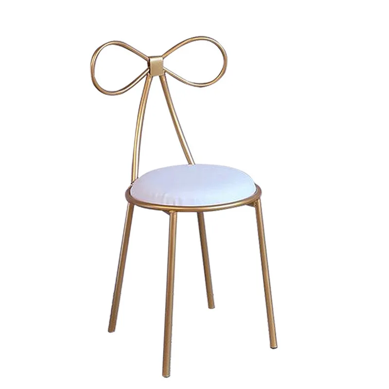 Скандинавский Железный Повседневный стул с бантом на спине современный