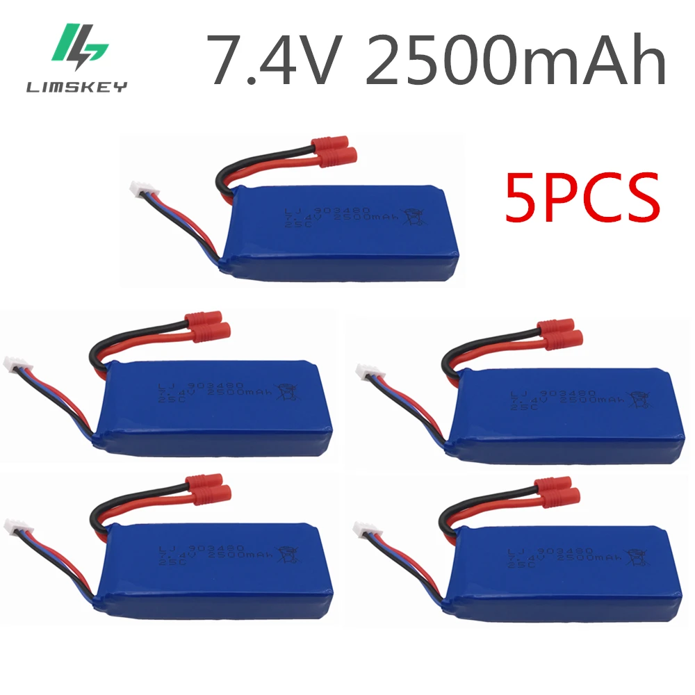 5 шт./лот 7 4 в 2500 мАч литий полимерный аккумулятор X8W X8G X8HC X8HW X8HG Квадрокоптер