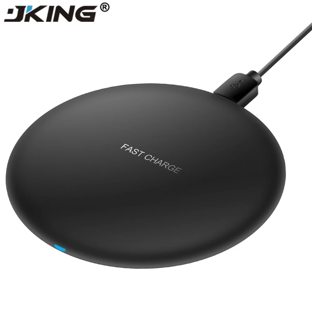 JKING Wireless Fast Charge QI Charger Charging Pad for iPhone X Wireless Charger for Samsung Galaxy S8/S8 Plus iPhone 8/8 Plus