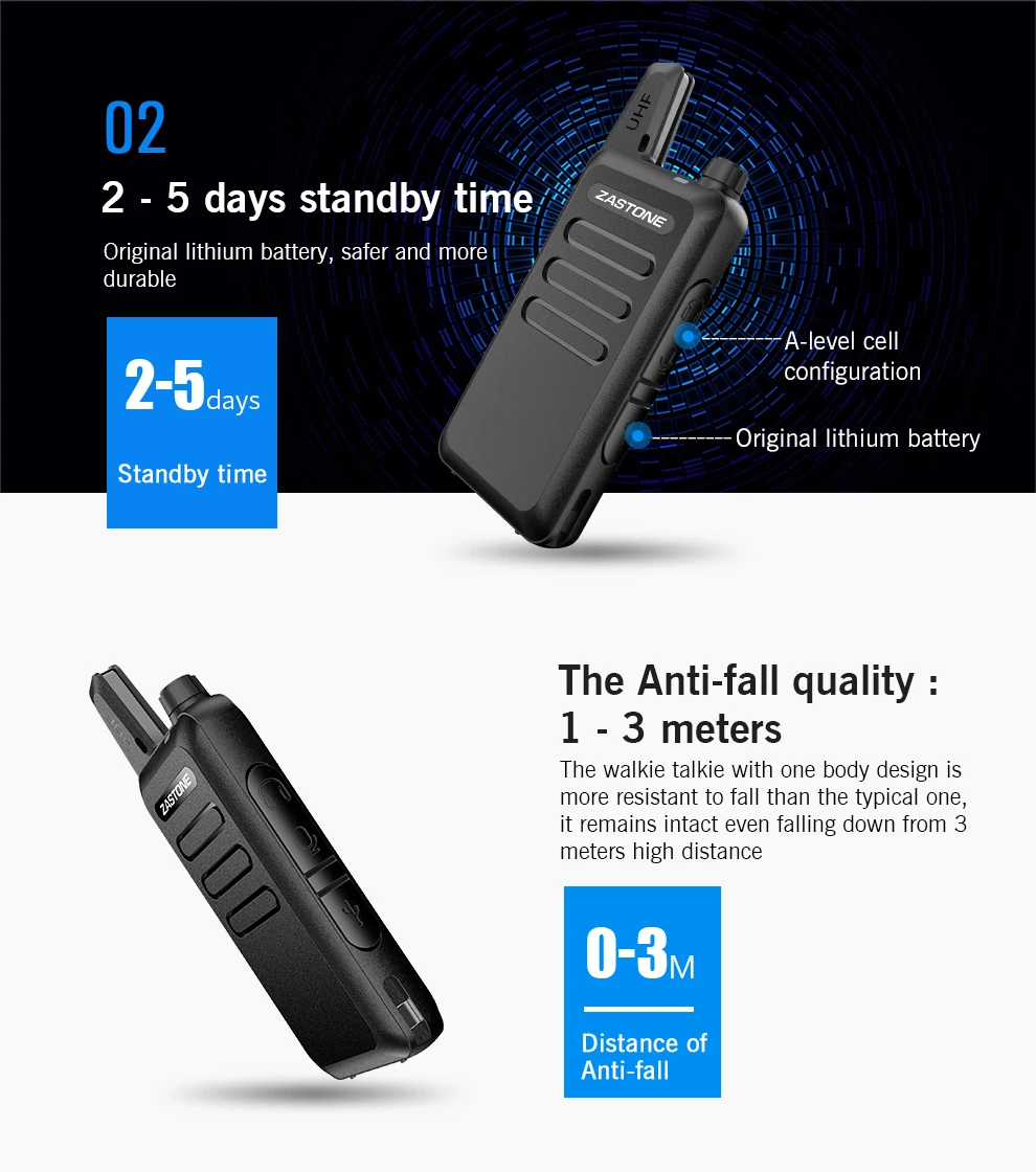 Портативное портативное радио Zastone X6 UHF 400 470 МГц портативная CB радиостанция мини