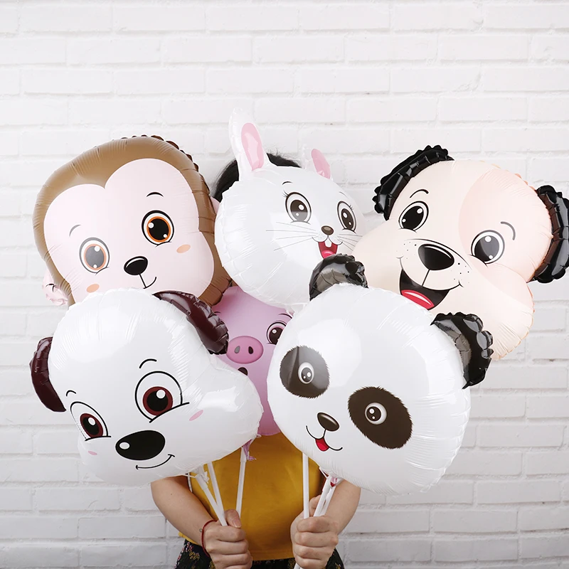 10 шт. фермы воздушные шары в форме животных 18 дюймов animales головка granja cumpleaños
