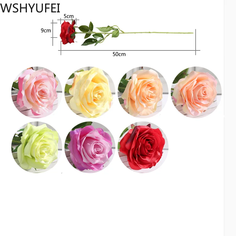 10pcs/lot simulation rose flower bouquet wedding decoration items living room office studio shooting props WSHYUFEI | Дом и сад