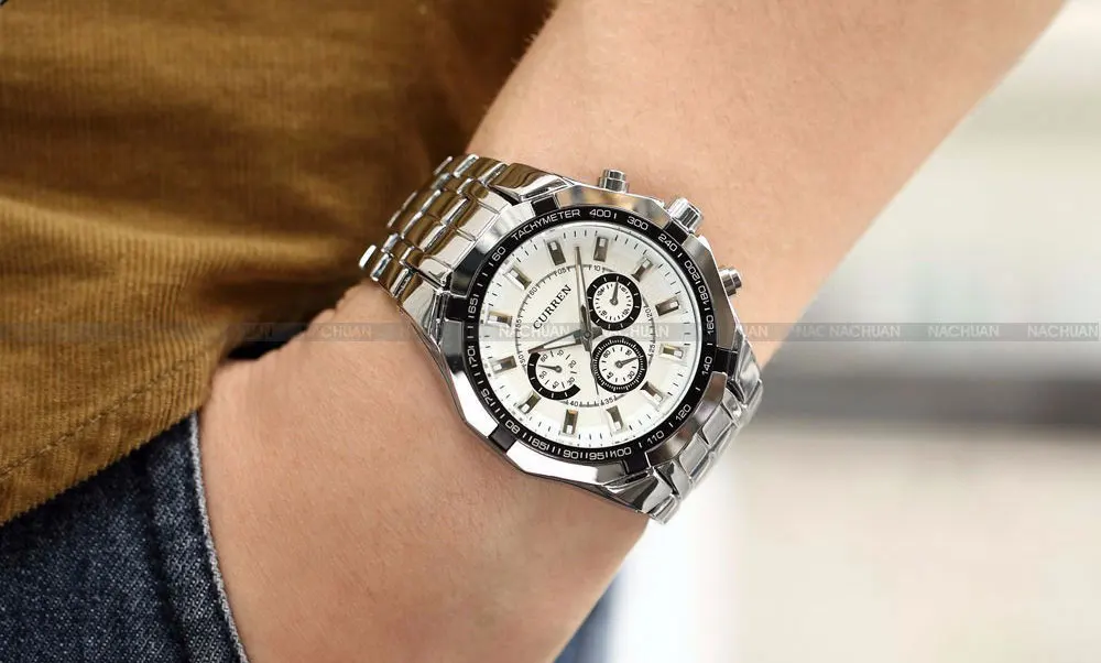 2018 new curren watches men top luxury brand hot design military sports wrist watches men digital quartz men full steel watch free global shipping