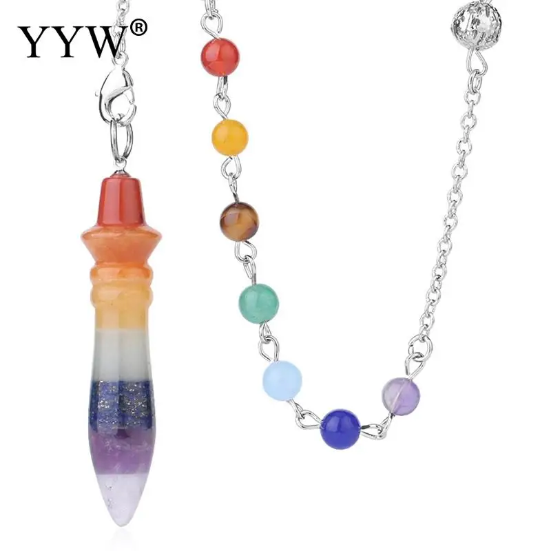 Красочные маятниковые натуральные камни восстанавливающие кулоны рейки для