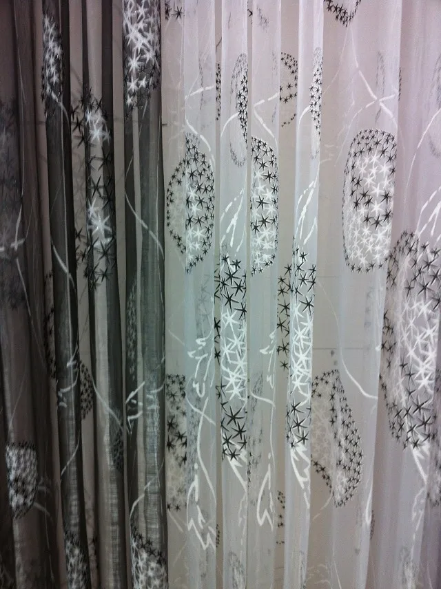 Прозрачные Занавески Из вуали с бабочками 90x200 см|panel window|voile curtain fabricsheer voile |