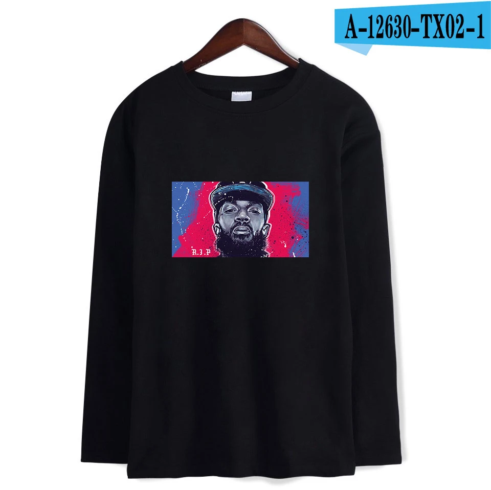 E Nipsey hussle футболки женские и мужские крутые футболки Новая модная повседневная футболка с длинным рукавом Топы для весны XXS-4XL плюс размер - Цвет: E