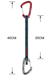 Red ash 40 cm Наружная прямая дверь изогнутая дверная петля быстро висящий скалолазание ледолазание висящий карабин оборудование для безопасности главный замок - Цвет: Red ash 40 cm