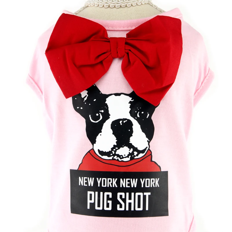 DRESSPET Pet Рубашка с рисунком Собаки Французский бульдог летняя одежда 2019 новых