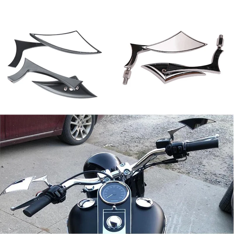 Универсальные мотоциклетные зеркала заднего вида для Honda Suzuki Kawasaki Harley Yamaha V Star XVS