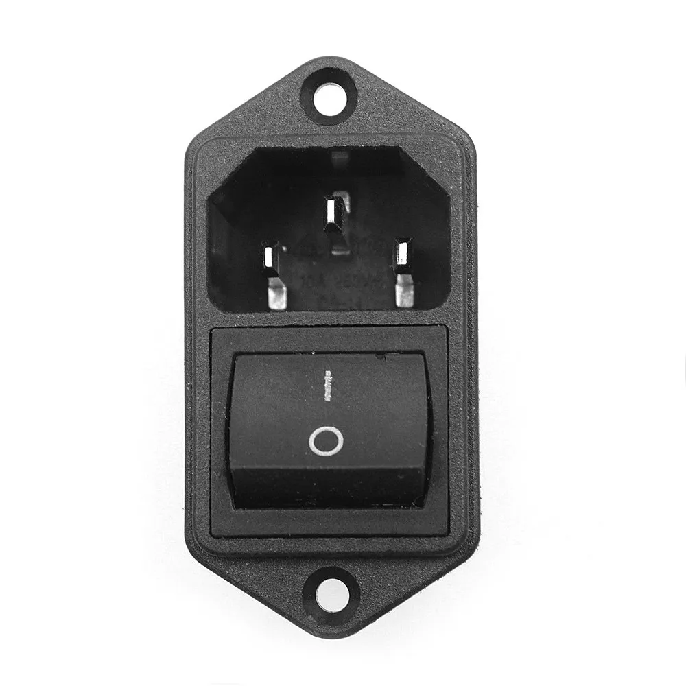1PC IEC320 C14 AC Power Cord Inlet Socket Receptacle With Rocker Switch 250V 15A SA172 P0.3 | Автомобили и мотоциклы