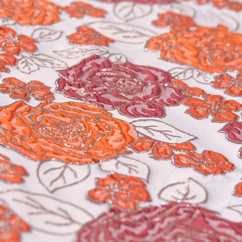 Новинка золотая нить парча жаккардовая ткань для платья модное пальто 140 см