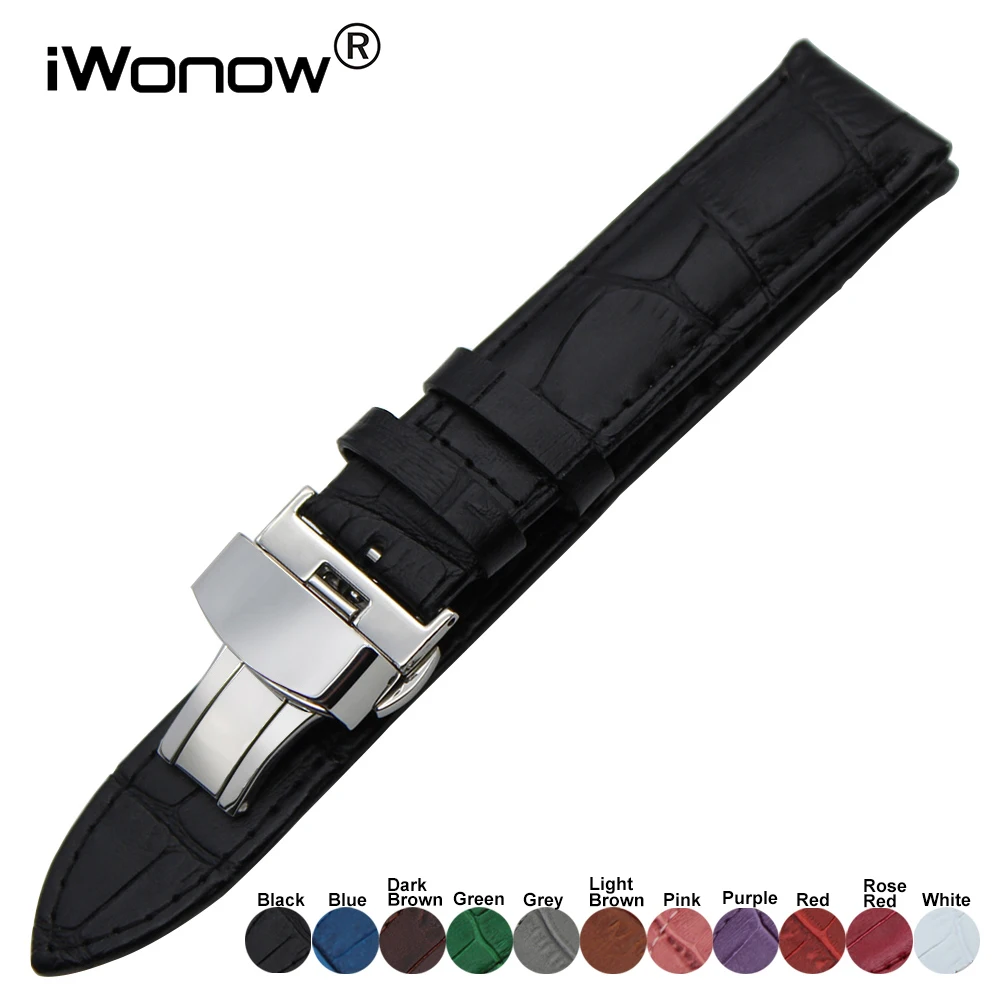 

Genuine Leather Watchband for Omega Maurice Lacorix Lumionx Blancpain Watch Band Steel Buckle Wrist Strap 18 19 20 21 22 23 24mm