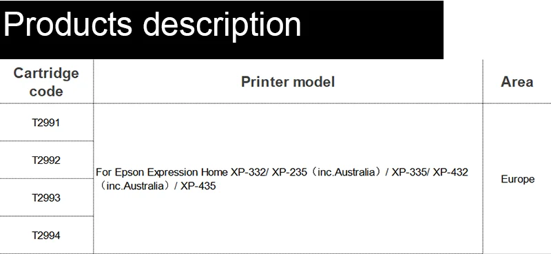 CSTINKJET T2991-4 чернильный картридж T29xl для Epson XP342 XP345 XP442 XP445 xp-445 xp-345 xp-342 с автоматическим сбросом чип