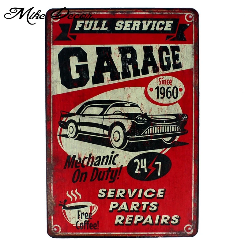 [Mike86] Garage MY TOOLS металлический постер с надписью RULES художественная живопись в