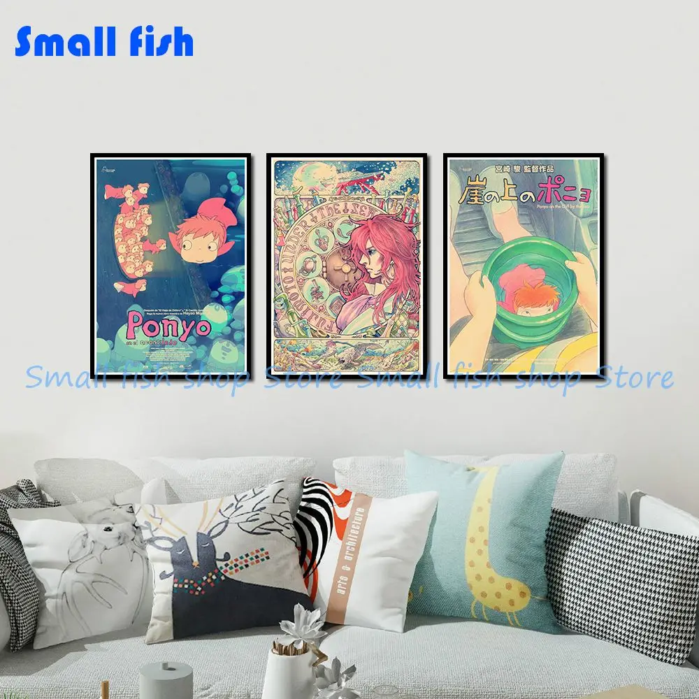 Поньо плакат классический старой постер фильмов в стиле винтаж ретро ностальгия