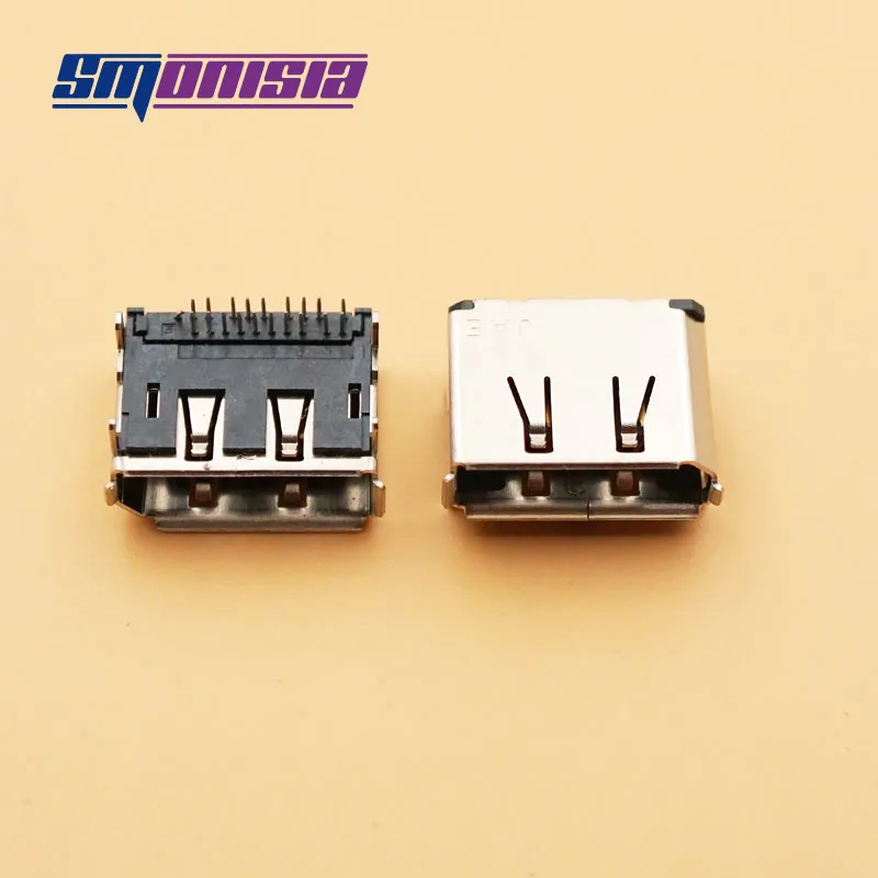 Smonisia 100 шт. 2 ряда 19pin совместимому с HDMI Женский розетки Тип 19Pin DIP угловой разъем |