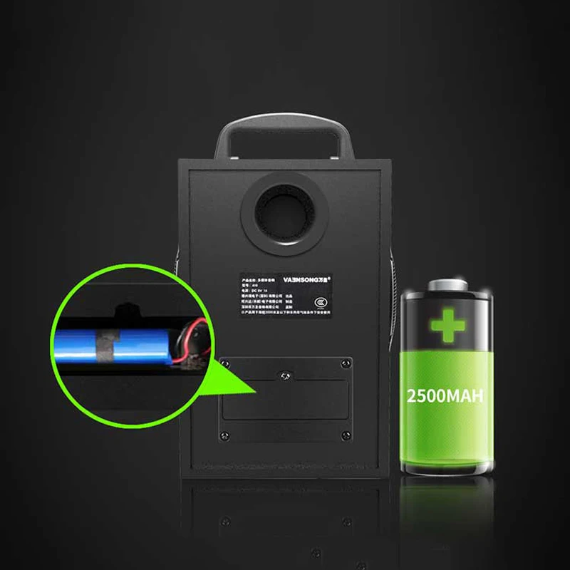A10 портативный беспроводной Bluetooth динамик FM радио 2500mA деревянный сабвуфер