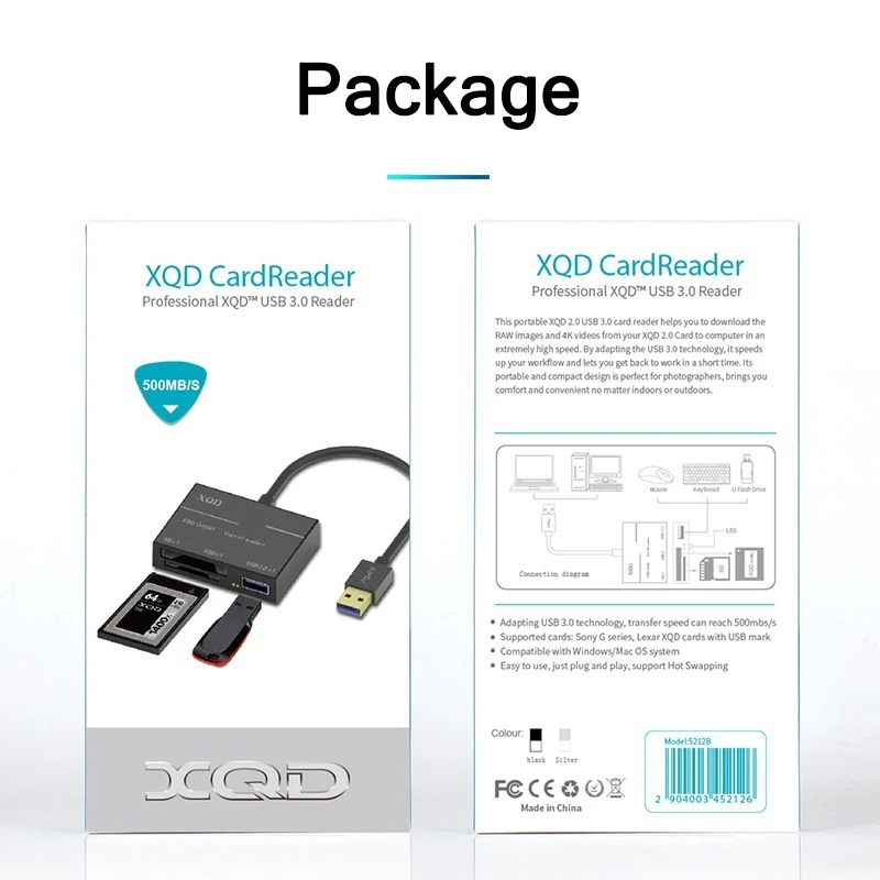 Картридер XQD для Sony M/G серии Nikon D4/D5/D500 устройство чтения sd карт все в одном