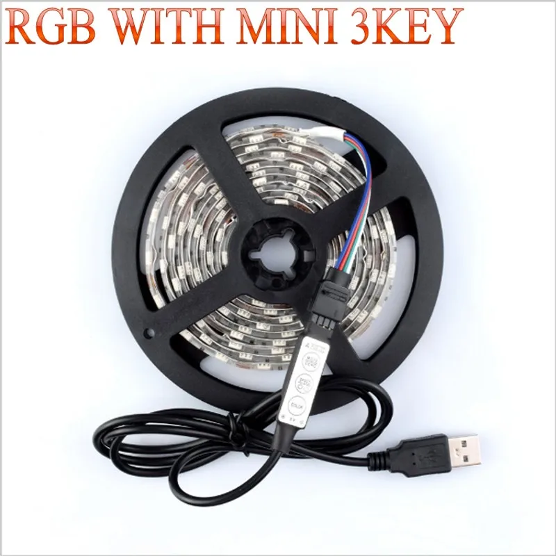 Гибкая СВЕТОДИОДНАЯ лента SMD 2835 5 в постоянного тока 60 светодиодов 50 см 1 м 2 3 4