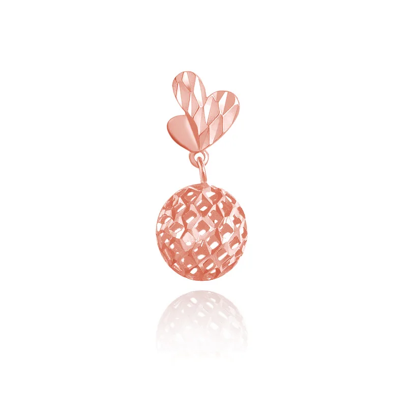 only Rose Gold charm Новинка, 18 К, чистое желтое золото, Очаровательное ожерелье Au750, Модные Классические Подвески, счастливые бусы для женщин, девушек,, простые - Цвет камня: only Rose Gold charm