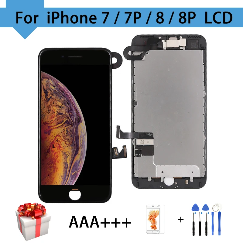 AAA + полный дисплей для iPhone 7 Plus 8 ЖК с дигитайзером в сборе комплект 3D сенсорный