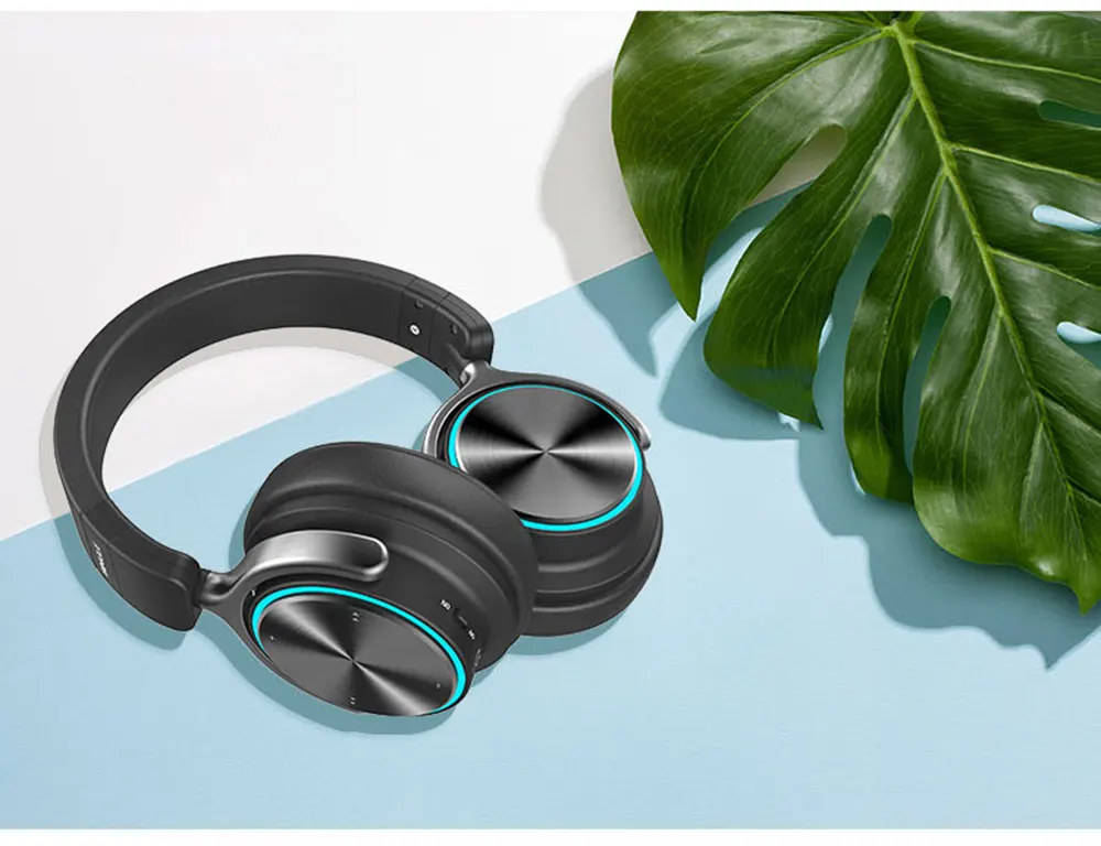 Bingle Q3 Лучший Премиум металлический съемный микрофон RGB светодиодный светильник над ухом с шумоподавлением Беспроводная bluetooth-гарнитура головные телефоны