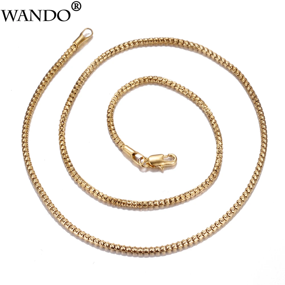 WANDO Trendy gold color bracelet For men copper chain birthday gift souvenir jewelry for women | Украшения и аксессуары