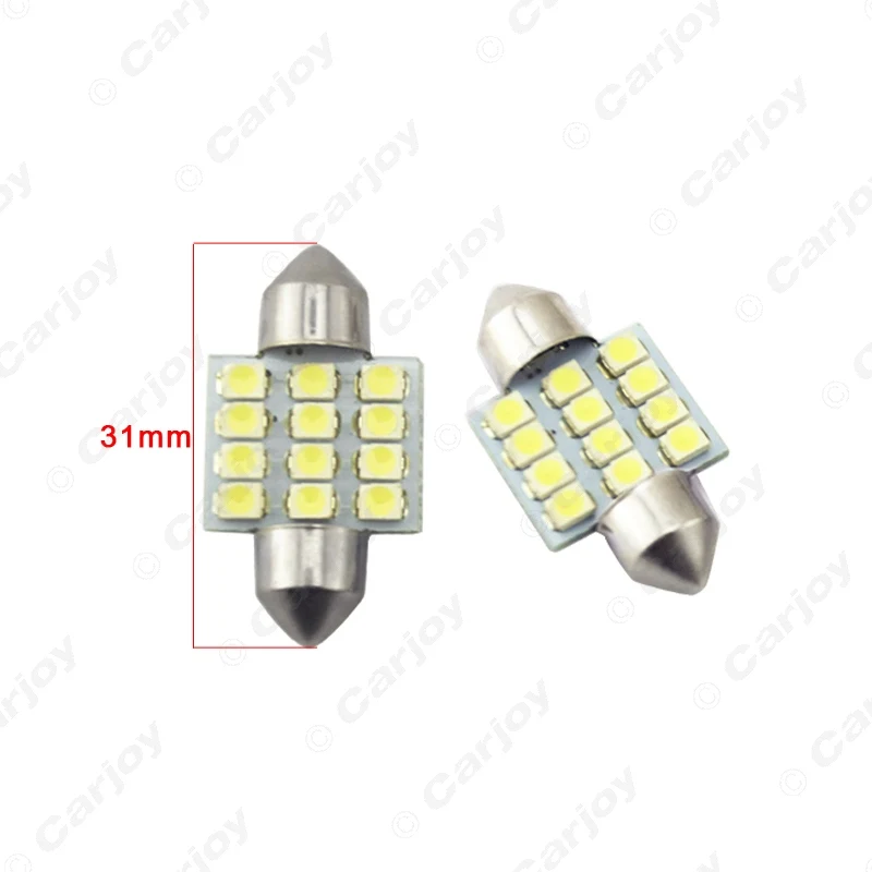 LEEWA 1 шт. белый 1210 12SMD 31 мм/36 мм/39 мм/41 мм автомобильный Festoon Dome светодиодный