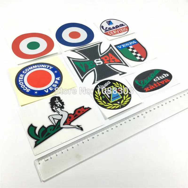9 стилей стикеры на мотоцикл шлем автомобиль цельный корпус наклейки для Италии
