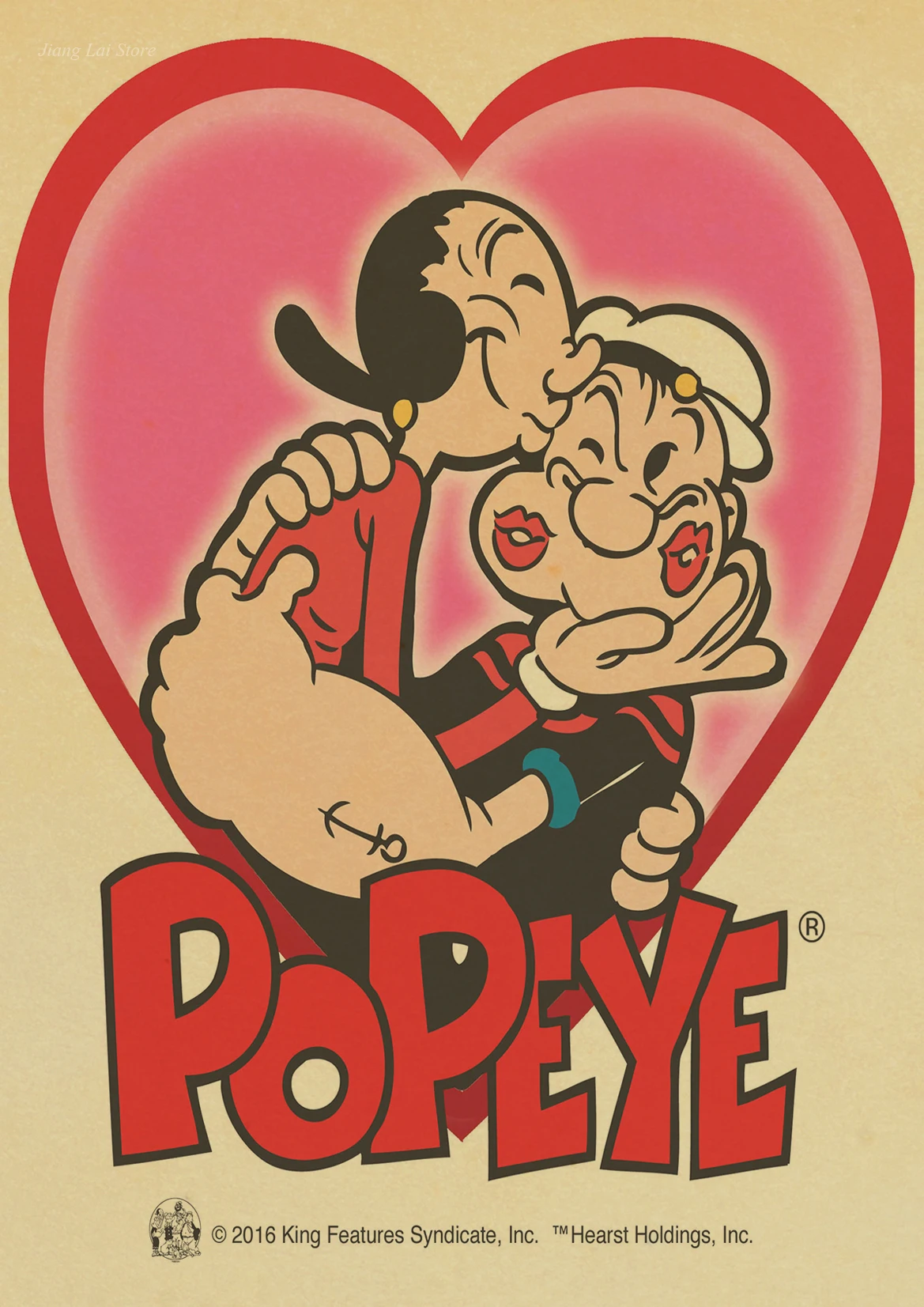 K080 Popeye/Классическая анимация/крафт-бумага постер/Бар Кафе декоративный бумажный плакат - Цвет: K080