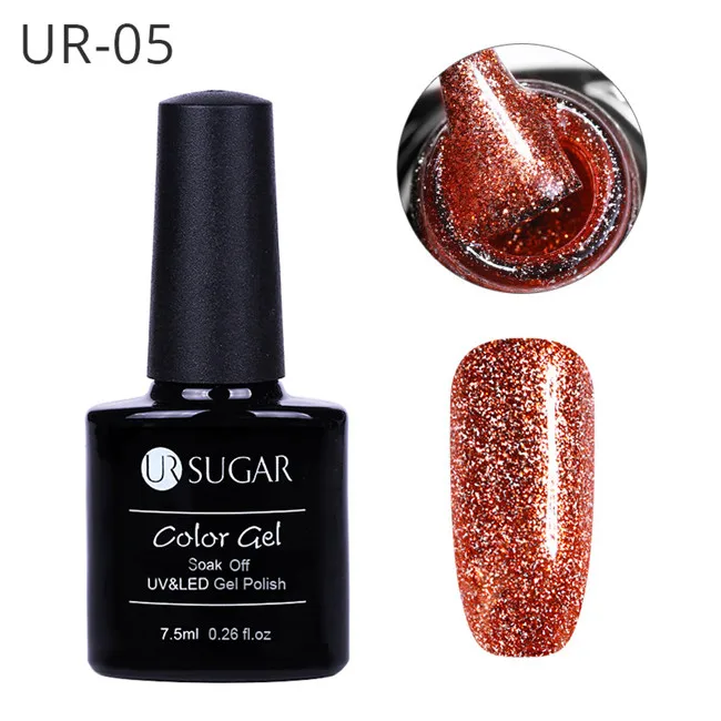 UR 05 Ur Sugar 7,5 мл замачиваемый УФ-Хамелеон голографический Гель-лак звездный блеск лак для ногтей - Цвет: UR 05