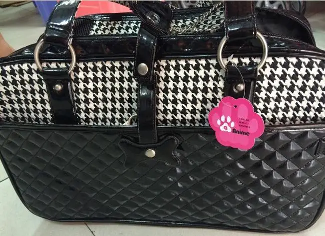 Fashion Luxury PU Leather Small Cat Dog Carrier Pet Bag Outdoor Travel Carri Tote Bag Portable Pet Dog Handbag