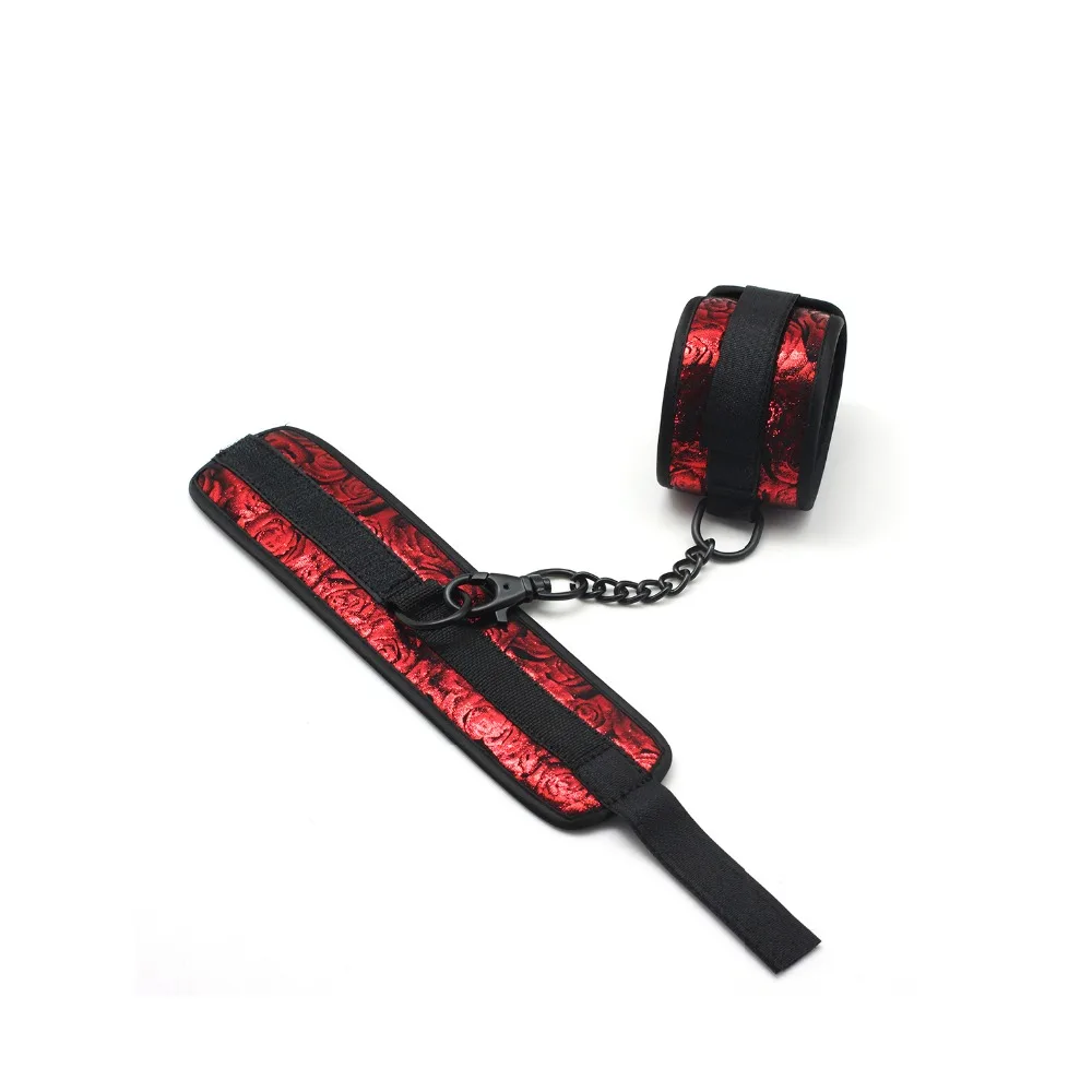 Набор для бондажа Smspade набор из искусственной кожи с красной розой наручники