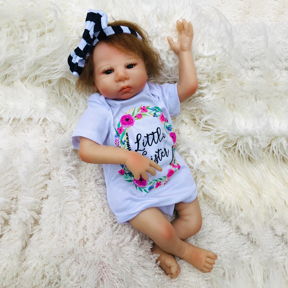 

46CM bebe doll reborn l.o.l doll Handmade cute Silicone reborn real alive toddler Bonecas girl dolls toys for children gift