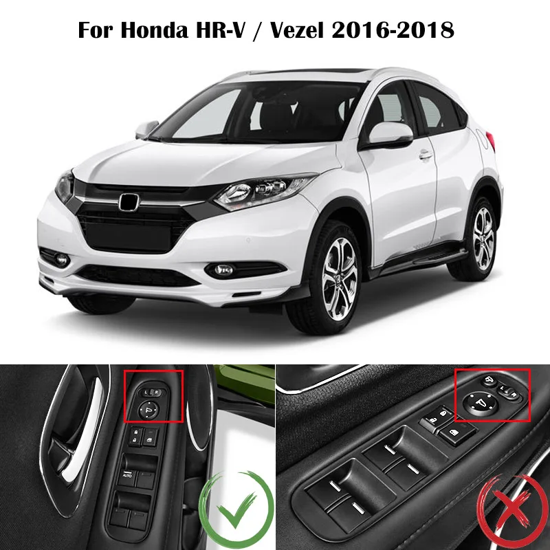 Для Honda HR V HRV Vezel 2016 2017 2018 хромированный переключатель окна панель Крышка
