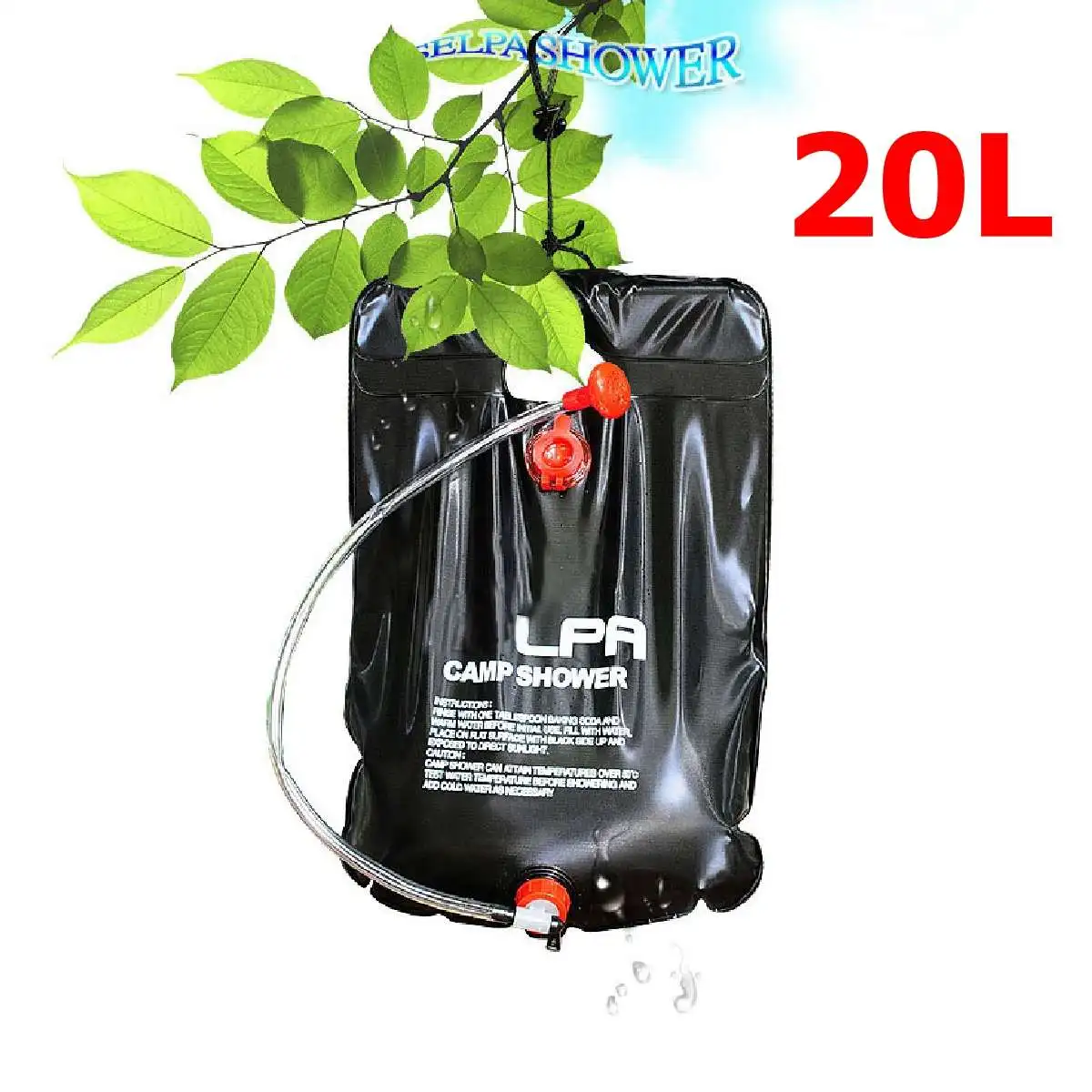 20L 10L 20L Портативная сумка для душа на открытом воздухе для кемпинга, душ с солнечным подогревом, сумка для воды для купания и пикника, сумка для хранения воды для путешествий, пеших прогулок, барбекю - Цвет: 20L