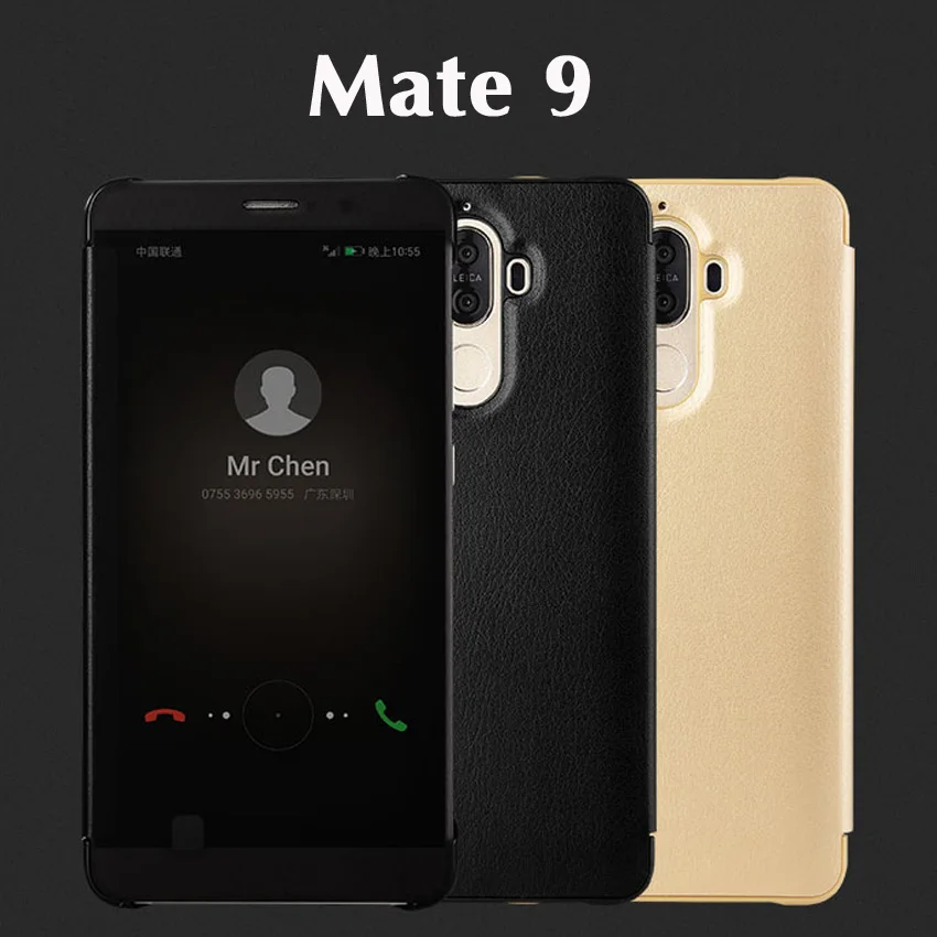 Откидной кожаный чехол для телефона Huawei Mate 9 Pro Smart Touch View Mate9 Mate9pro роскошные