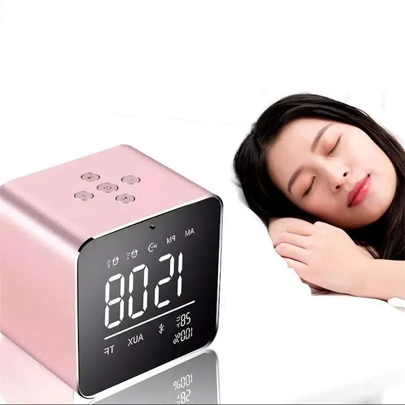 2018 Новый V9 беспроводной портативный Bluetooth динамик металлический Мини Будильник