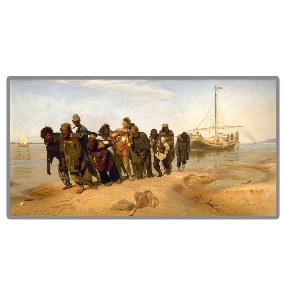 Картина со всемирно известной надписью Barge Haulers on the Volga алмазная живопись сделай