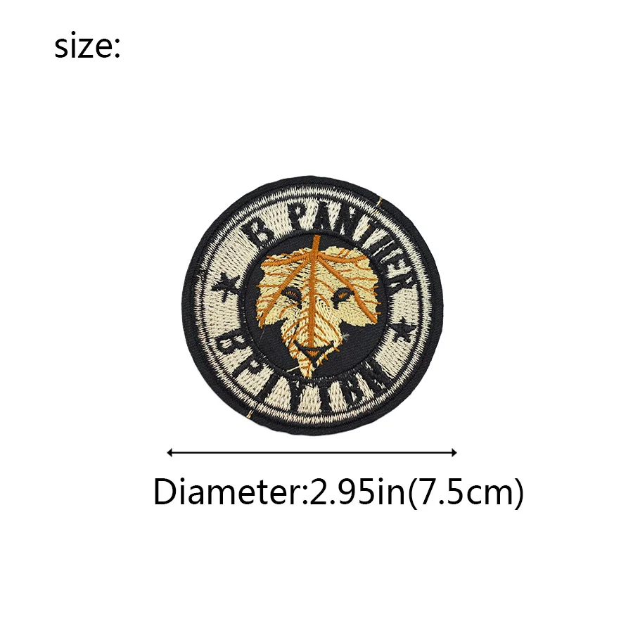 10 шт. круглые значки нашивки для одежды аппликация с вышивкой в виде кленового