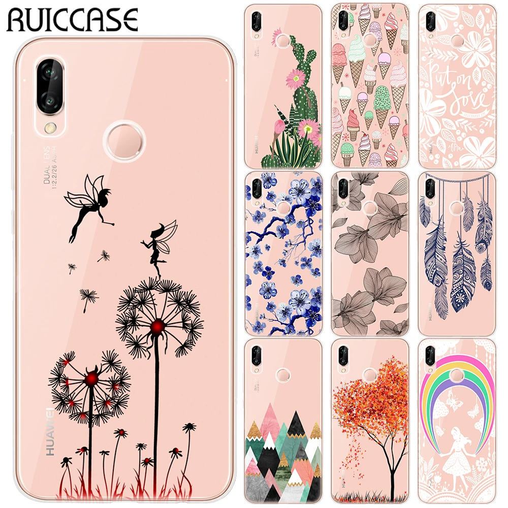 Мягкий чехол из ТПУ с изображением мороженого для Huawei P8 P9 P10 P20 P30 Lite Pro Y5 II Y6 Y3 Y7 Y9 2017