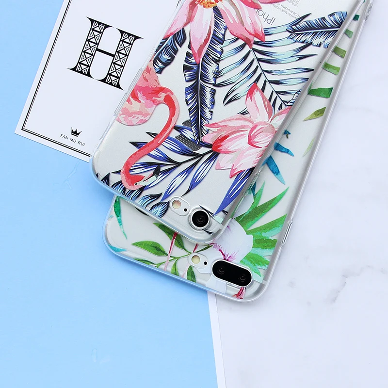 MISSCASE Телефон чехол для iphone 6 6s 7 8 плюс мода Фламинго ясно ТПУ Мягкая силиконовая