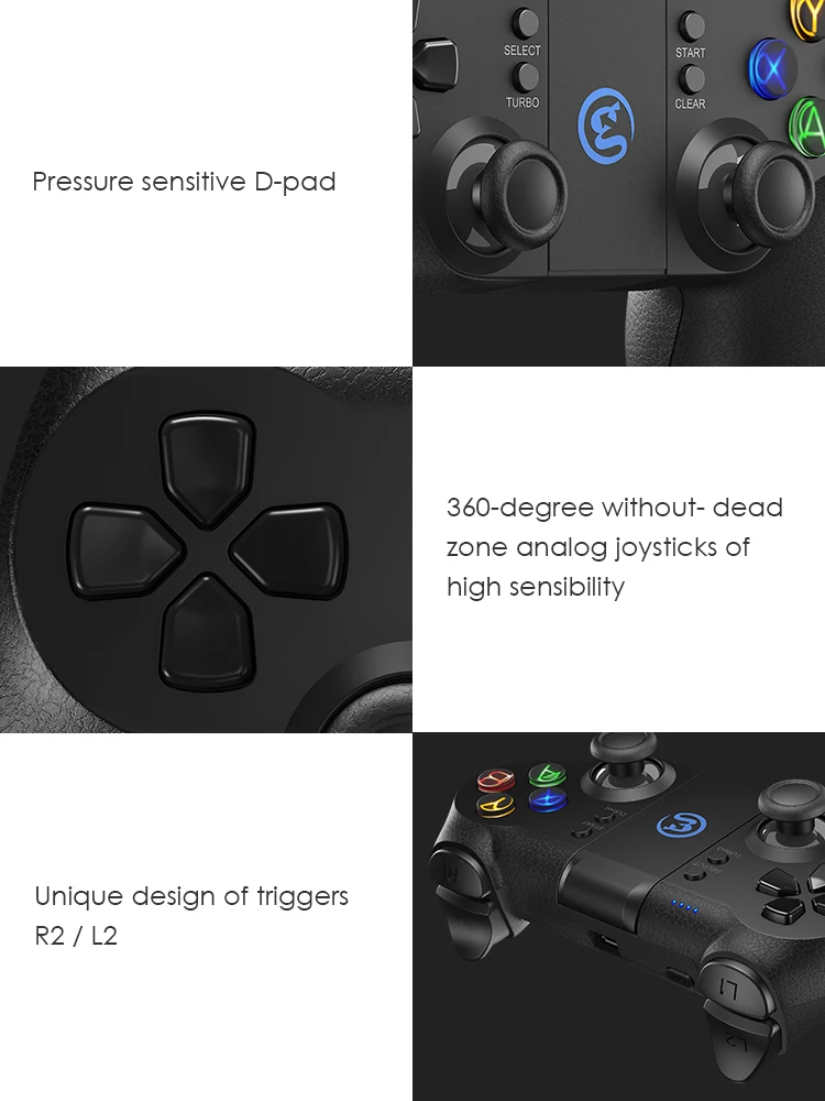 GameSir T1s Bluetooth Беспроводной джойстик для Android/Windows PC/Очки виртуальной реальности VR/ТВ коробка/PS3 лучше всего подходит для Рождественский подарок