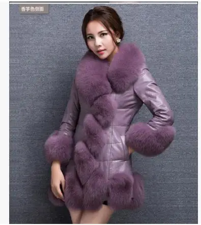 S/4Xl женские осенне зимние куртки из искусственной кожи с мехом в стиле пэчворк