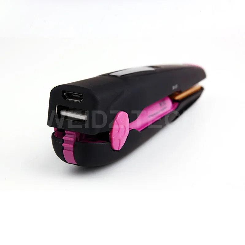 Мини внешний аккумулятор портативный беспроводной выпрямитель для волос